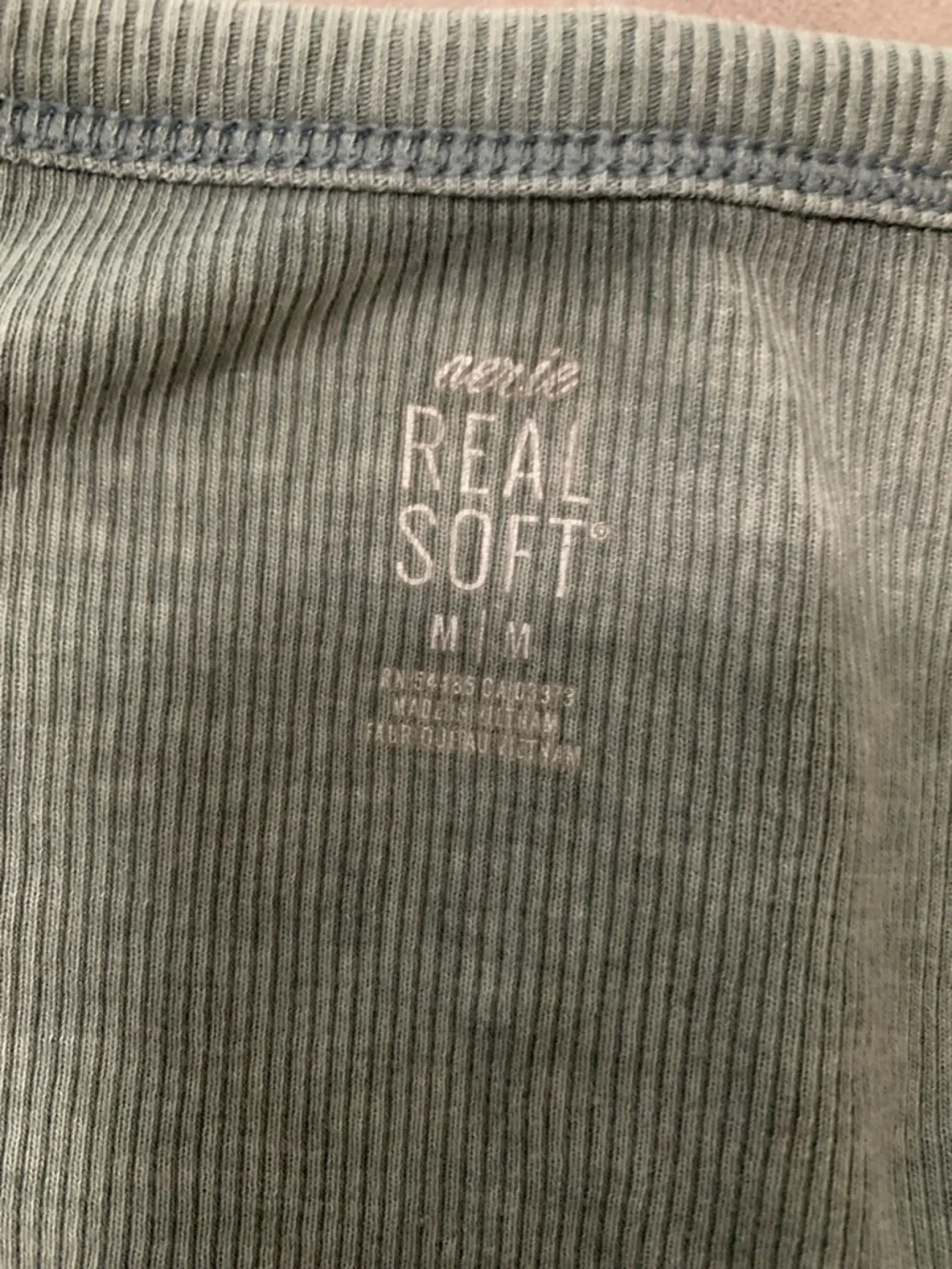 aerie Ribbed Henley Tank - Seafoam Green - Picture 2 of 6